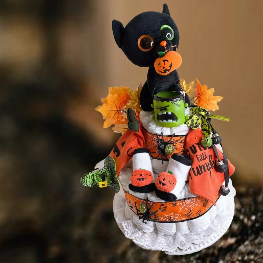 Halloween Diaper Cake, Halloween Baby gift